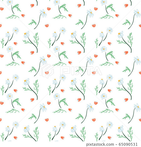 Trendy Seamless Floral Pattern in Vector 65090531