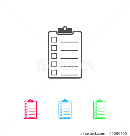 Checklist icon flat Checklist icon flat 65090700
