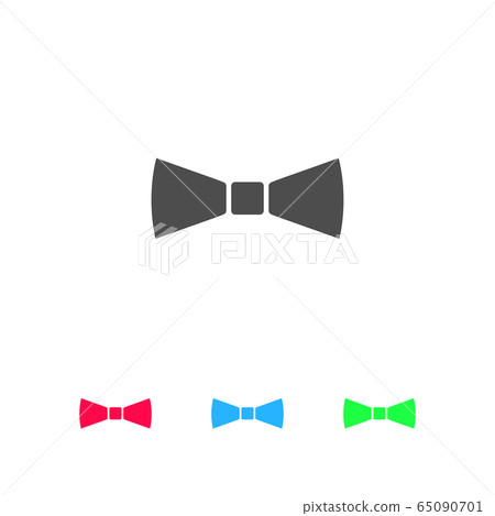 Simple Bow Tie icon flat Simple Bow Tie icon flat 65090701