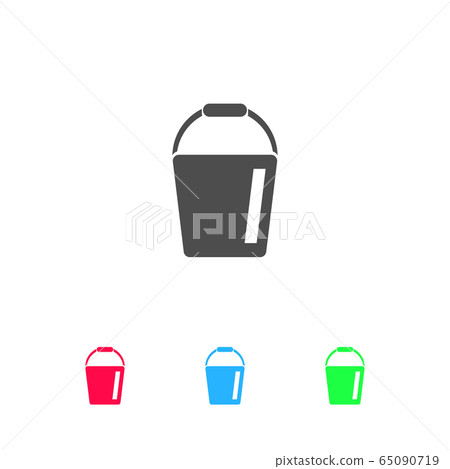 Bucket icon flat Bucket icon flat 65090719