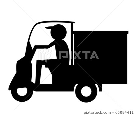 Parcel delivery moped motorcycle Parcel delivery moped motorcycle 65094411