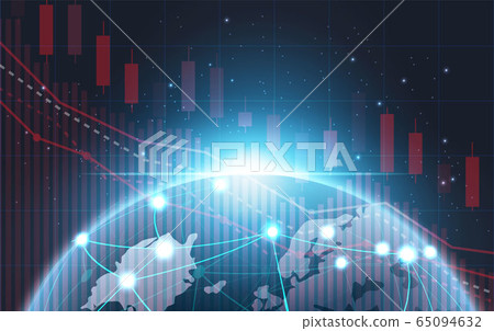 Stock market slump stock chart futuristic concept Stock market slump stock chart futuristic concept 65094632