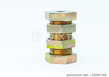 Nut and bolt metal character space left Nut and bolt metal character space left 65095349