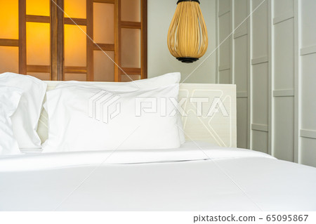 Pillow on bed decoration interior of bedroom interior Pillow on bed decoration interior of bedroom interior 65095867