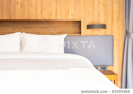 Pillow on bed decoration interior of bedroom interior 65095868