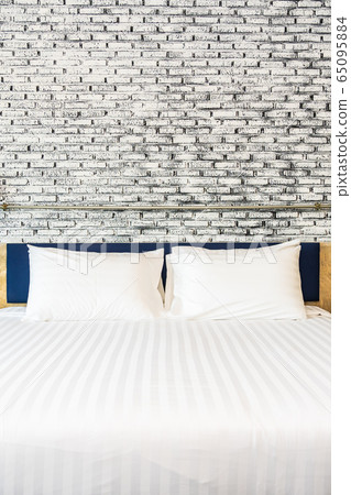 Pillow on bed decoration interior of bedroom interior Pillow on bed decoration interior of bedroom interior 65095884