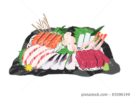 Illustration sashimi platter 65096149