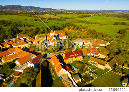 Aerial view of Czech village of Cakov Aerial view of Czech village of Cakov 65096531