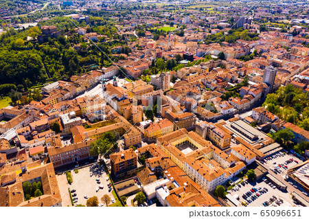 Aerial view of Gorizia cityscape, Italy 65096651