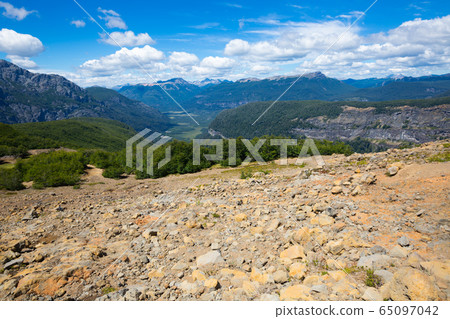Mountain Tronador and glaciers of Alerce and Castano Overa 65097042