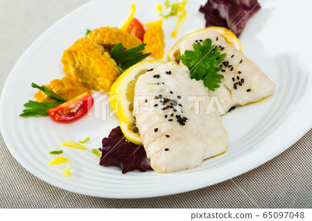 Steamed cod fillets Steamed cod fillets 65097048