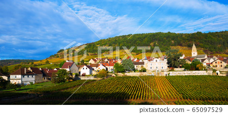 Panoramic view of Saint-Aubin village 65097529