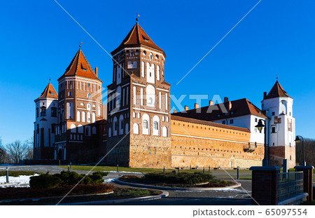 Medieval castle in the city Mir. Republic of Belarus Medieval castle in the city Mir. Republic of Belarus 65097554
