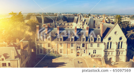 View of majestic castle Chateau de Blois View of majestic castle Chateau de Blois 65097569
