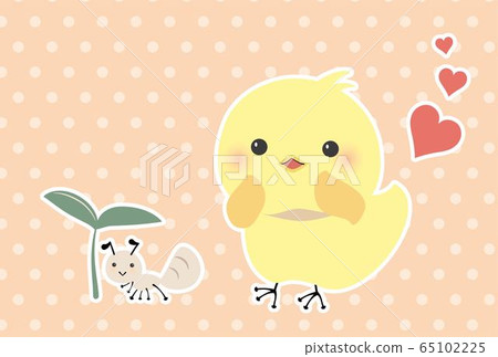 A chick postcard that loves ants 65102225