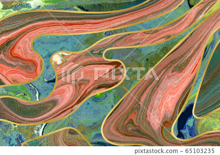 Pink Ripple Blue Blue, pink and gold ripple pattern. Marble... - Stock Illustration ...