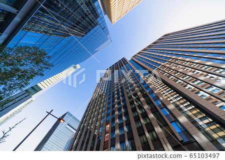 Tokyo cityscape in Japan overlooking Otemachi one 65103497