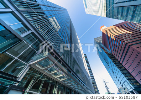 Tokyo cityscape in Japan overlooking Otemachi one 65103587