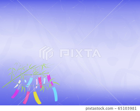 Milky Way and strips in the night sky (image of Tanabata) 65103981