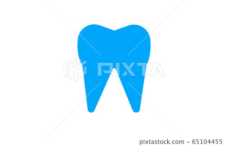 tooth icon vector illustration on white background tooth icon vector illustration on white background 65104455