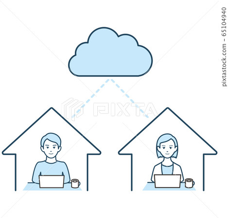 Remote work icon set - Stock Illustration [65104940] - PIXTA