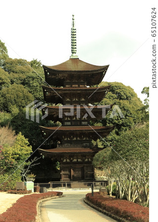 山口留守寺五層寶塔 65107624
