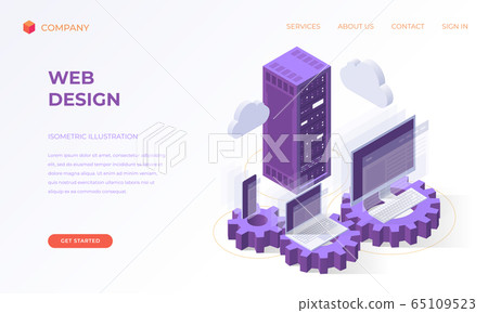 Landing page for web design and development 65109523