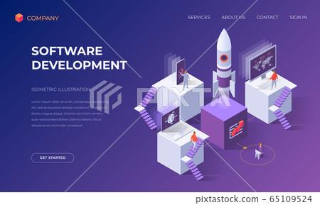 Landing page for software development 65109524