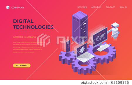 Landing page for digital technologies 65109526