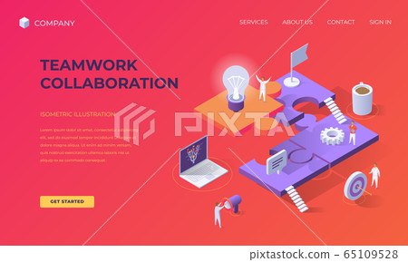Landing page for teamwork collaboration 65109528