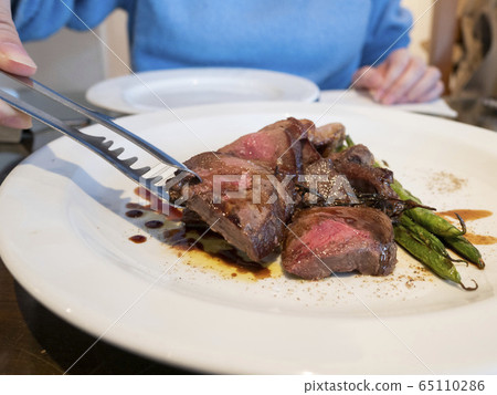 French meal scene French meal scene 65110286