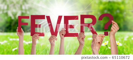 People Hands Holding Word Fever, Grass Meadow People Hands Holding Word Fever, Grass Meadow 65110672