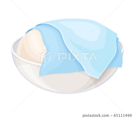 Dough Rested Under Overlay for Bread Cooking Vector Illustration 65111499