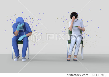 其中一名年輕人感染了這種病毒,但在保持社交距離的同時仍留在同一空間 其中一名年輕人感染了這種病毒,但在保持社交距離的同時仍留在同一空間 65111910