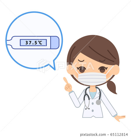 Doctor fever caution Doctor fever caution 65112814
