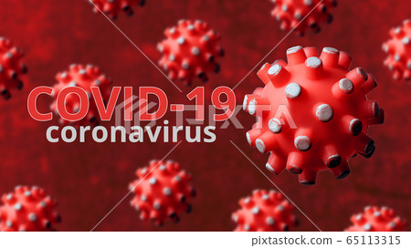 COVID-19 coronavirus virions in macro blood. Infection of the pneumonia epidemic COVID-19 coronavirus virions in macro blood. Infection of the pneumonia epidemic 65113315
