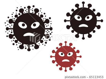Three new coronaviruses, black red 65113453