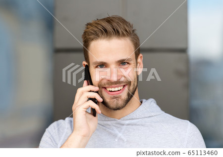 I was waiting for your call. Man beard with I was waiting for your call. Man beard with 65113460