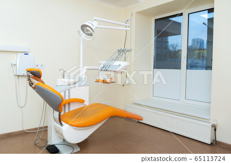 Interior stylish modern dentist office in orange 65113724