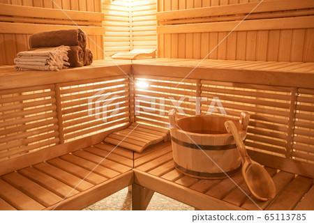 Wooden Sauna, wet area, steam, recreation zone Wooden Sauna, wet area, steam, recreation zone 65113785