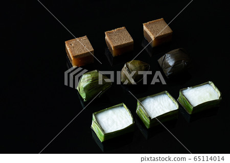 Malaysian food. chocolate jelly, kuih koci, and Malaysian food. chocolate jelly, kuih koci, and 65114014