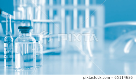 Serum liquid bottle to test tube laboratory 65114686