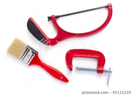 set of construction tools isolated at white set of construction tools isolated at white 65115220