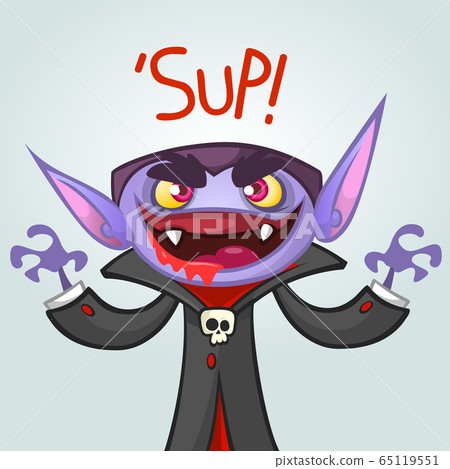 Cartoon vampire. Halloween vector illustration - Stock Illustration ...