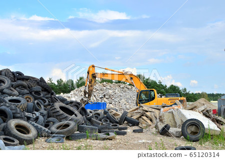 Industrial landfill for the processing of waste tires and rubber tyres Industrial landfill for the processing of waste tires and rubber tyres 65120314
