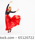 Modern style dancer jumping 65120722