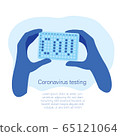 coronavirus pcr plate positive test vector illustration 65121064