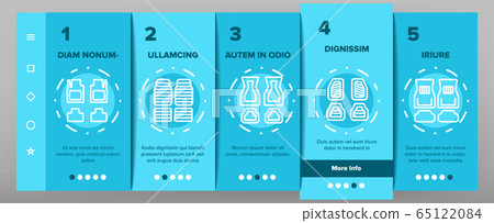 Car Mats Floor Carpet Onboarding Icons Set Vector 65122084