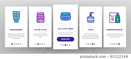Moisturizer Cream Onboarding Icons Set Vector Moisturizer Cream Onboarding Icons Set Vector 65122149