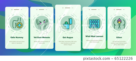 Hemorrhoids Disease Onboarding Icons Set Vector Hemorrhoids Disease Onboarding Icons Set Vector 65122226